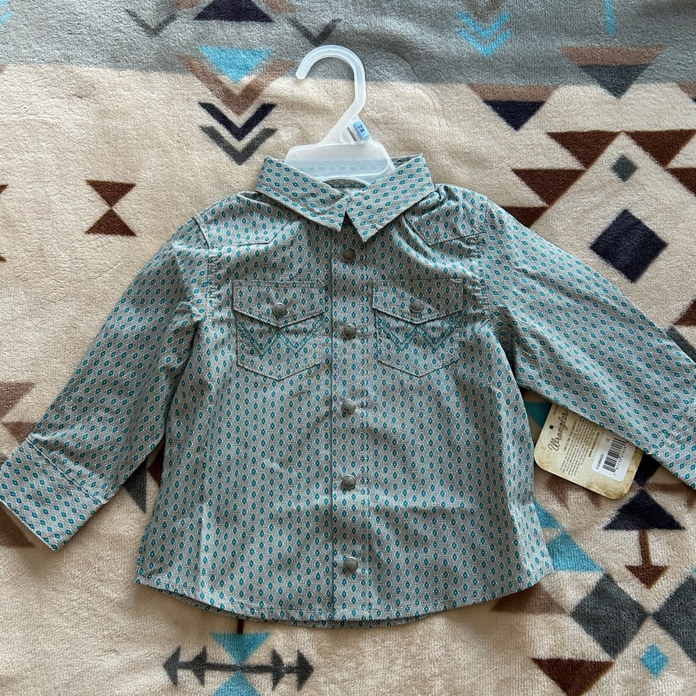Wrangler boys pearl snap